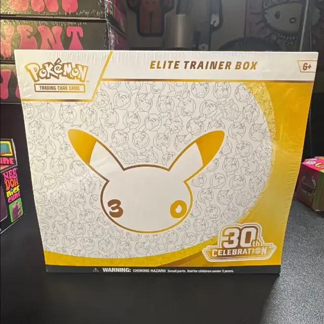 Pokémon 30th Celebration Elite Trainer Box — front of the factory-sealed box